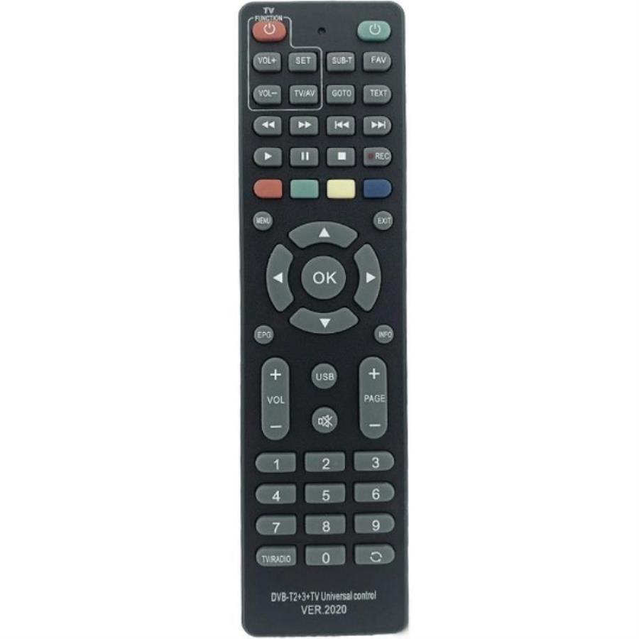 картинка Huayu DVB-T2+3+TV (20951) пульт дистанционного управления (ПДУ) для ресивера DVB-T2 от магазина Интерком-НН