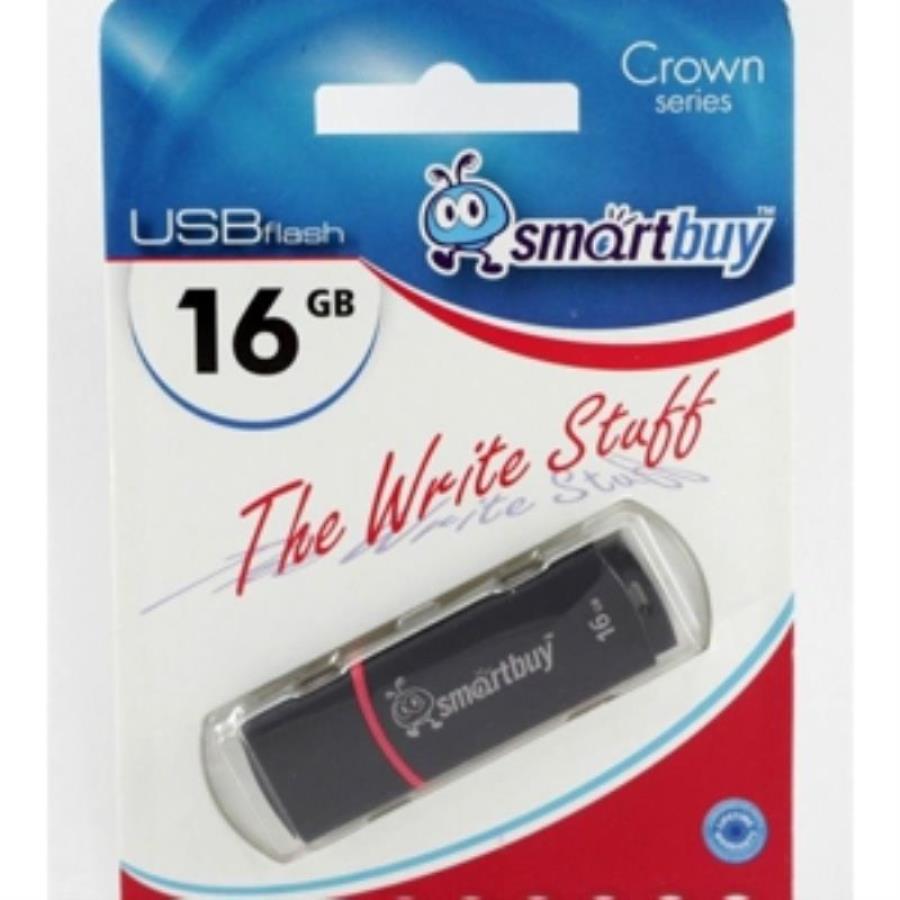 картинка Память USB 16Gb  Smart Buy Crown черный 2.0 (SB16GBCRW-K) от магазина Интерком-НН