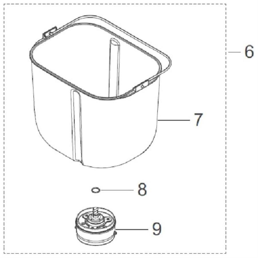 картинка Panasonic ADA12E226 форма для выпечки хлеба с блоком привода хлебопечи SD-B2510WTS, SD-R2520WTS от магазина Интерком-НН