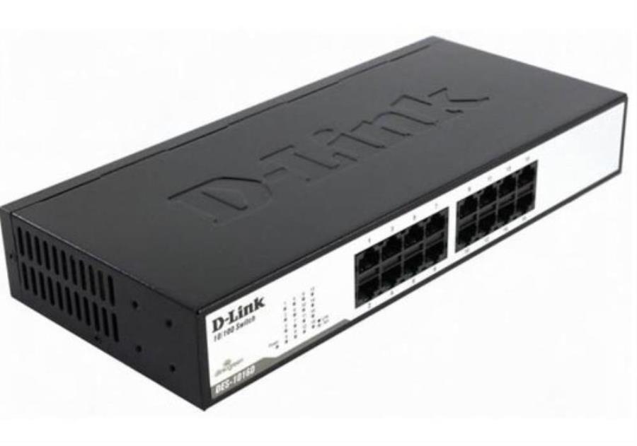 картинка D-Link DES-1016D/F1A Неуправляемый коммутатор с 16 портами 10/100BASE-TX и функцией энергосбережения от магазина Интерком-НН