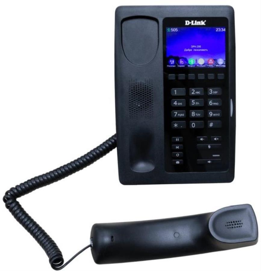 картинка Телефон IP D-Link DPH-200SE черный (DPH-200SE/F1A) от магазина Интерком-НН