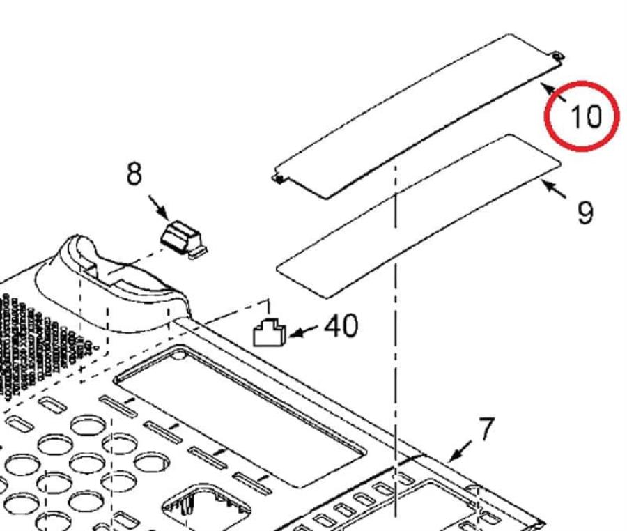 картинка Panasonic PNGV1011Z прозрачная пластина защиты описания клавиш для KX-DT543, 546, 590, KX-NT543, 546 от магазина Интерком-НН
