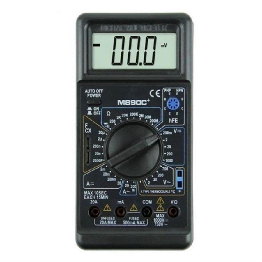 картинка Цифровой мультиметр M890C+ измерения напряжения, тока, сопротивления, температура, емкость, прозвонк от магазина Интерком-НН