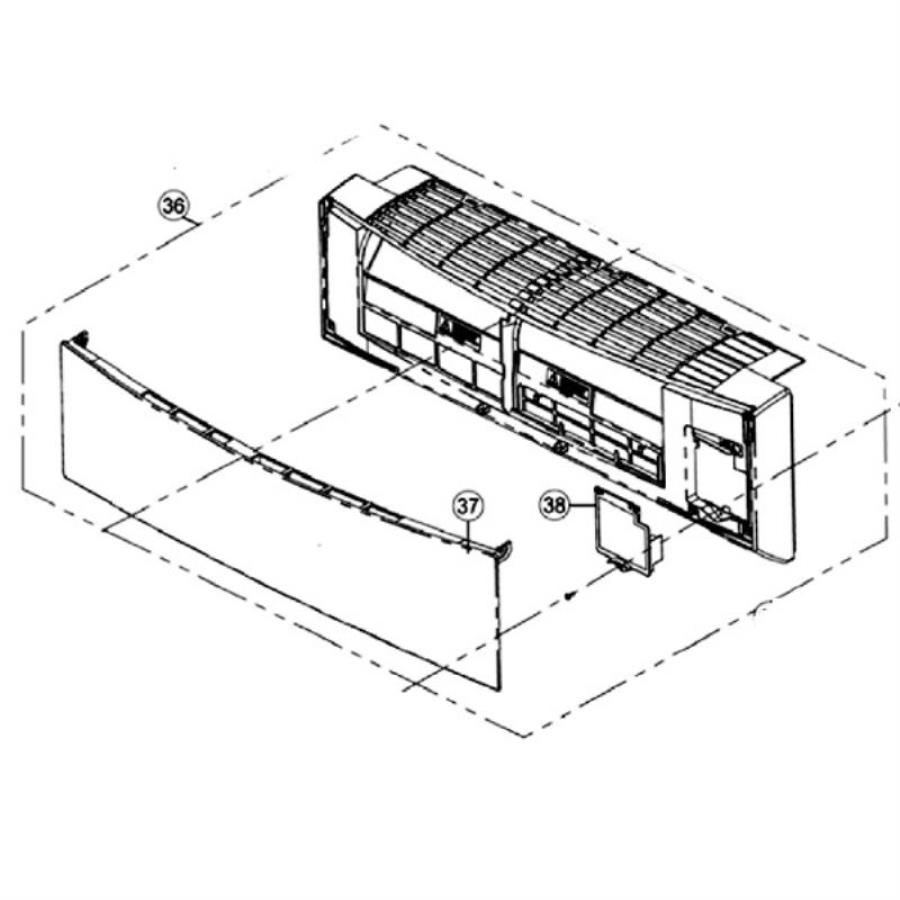 картинка Panasonic CWE11C4778 корпус передняя часть внутреннего блока кондиционера CS-HE9MKD, CS-HE12MKD от магазина Интерком-НН