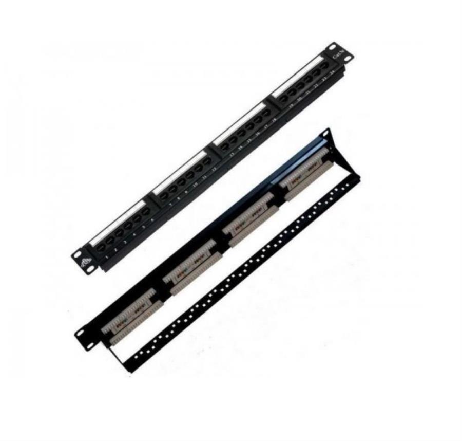 картинка MX-PP-24-1U-5E-KR1 Патч-панель 19" с задним органайзером, 1U, 24 порта RJ45, кат. 5e от магазина Интерком-НН