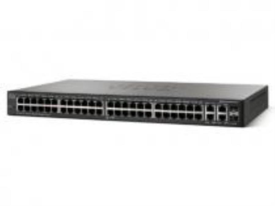 картинка Коммутатор Cisco SF200-48 (SLM248GT-EU), 48x10/100, 2 x100/1000, 2xSFP COMBO, WebView от магазина Интерком-НН