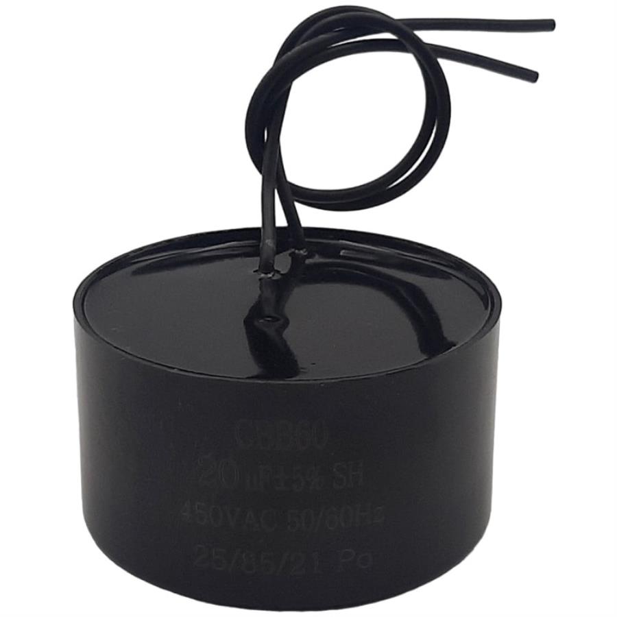 картинка Пусковой конденсатор CBB60 20мкф, 450В гибкие выводы для насосных станций от магазина Интерком-НН