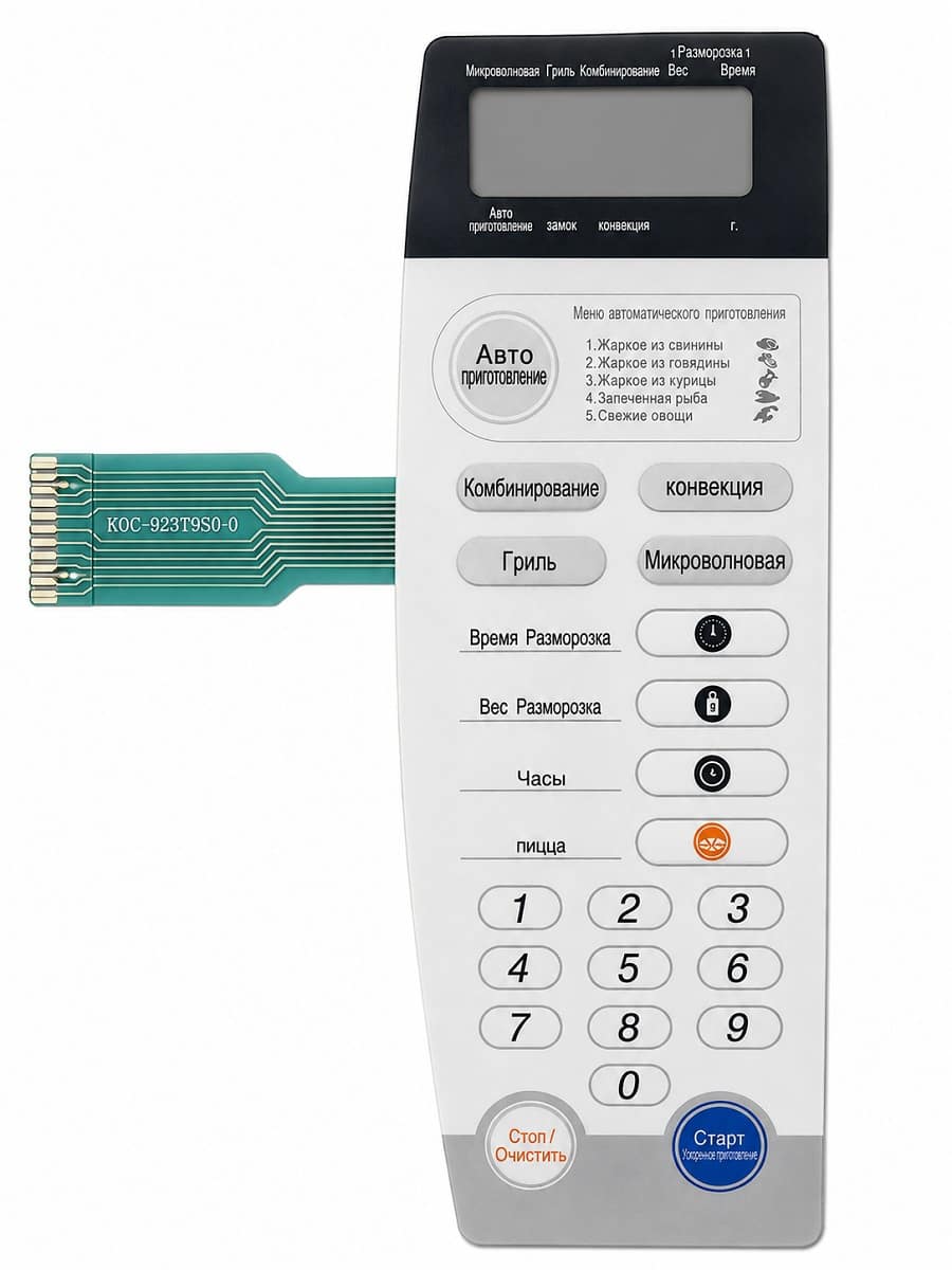 картинка Daewoo 3518524300 Сенсорная панель микроволновой печи KOC-923T9S, KOC-923T9R от магазина Интерком-НН