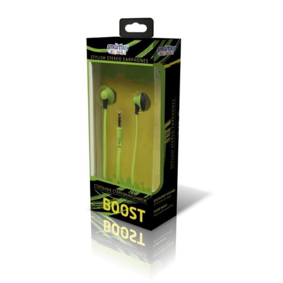 картинка Smartbuy SBE-950 Внутриканальные наушники Boost зеленые от магазина Интерком-НН