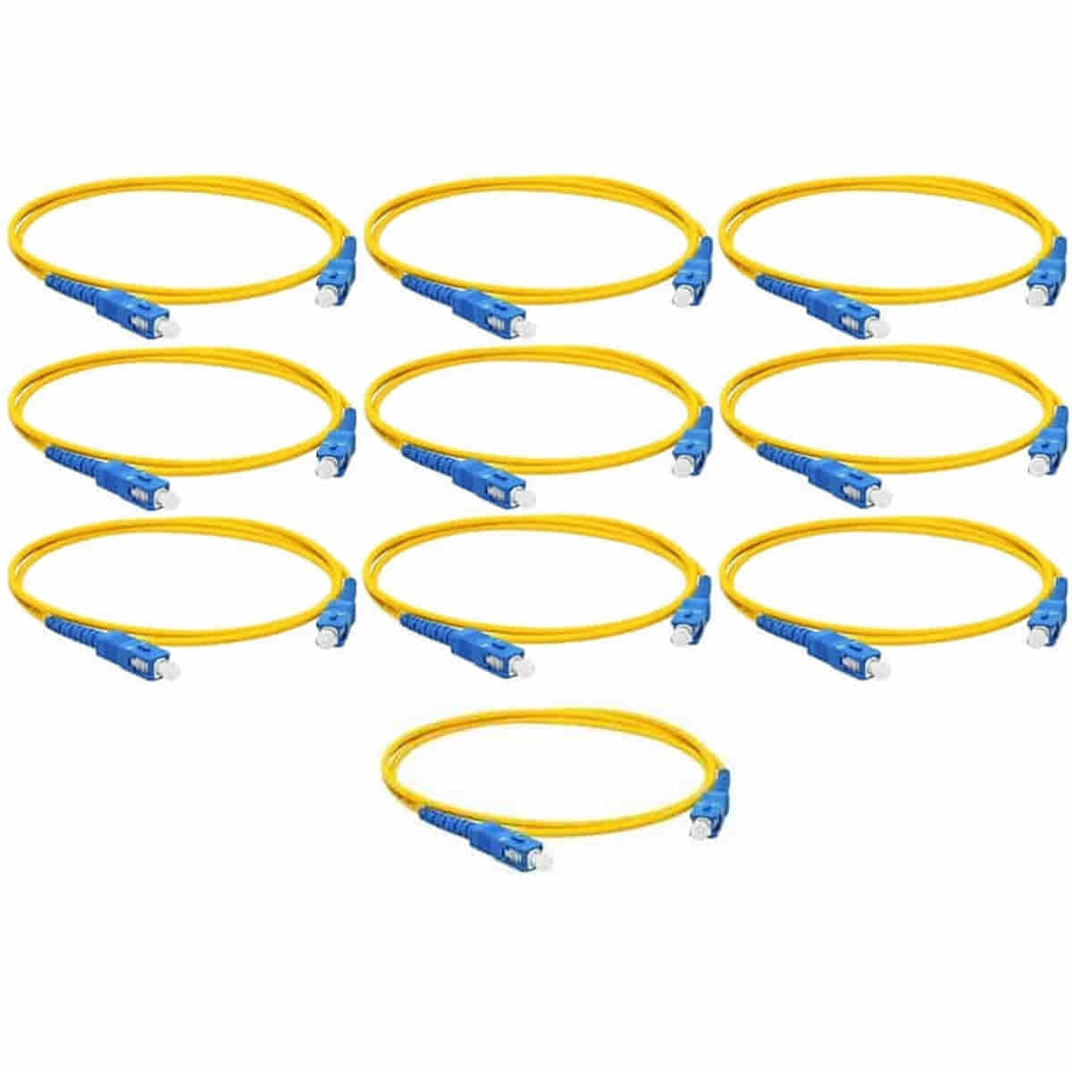 картинка Патч-корд оптический (optic patch cord) 10шт SC/UPC-SC/UPC SM 9/125мкм одномодовый (simplex) 1 метр от магазина Интерком-НН