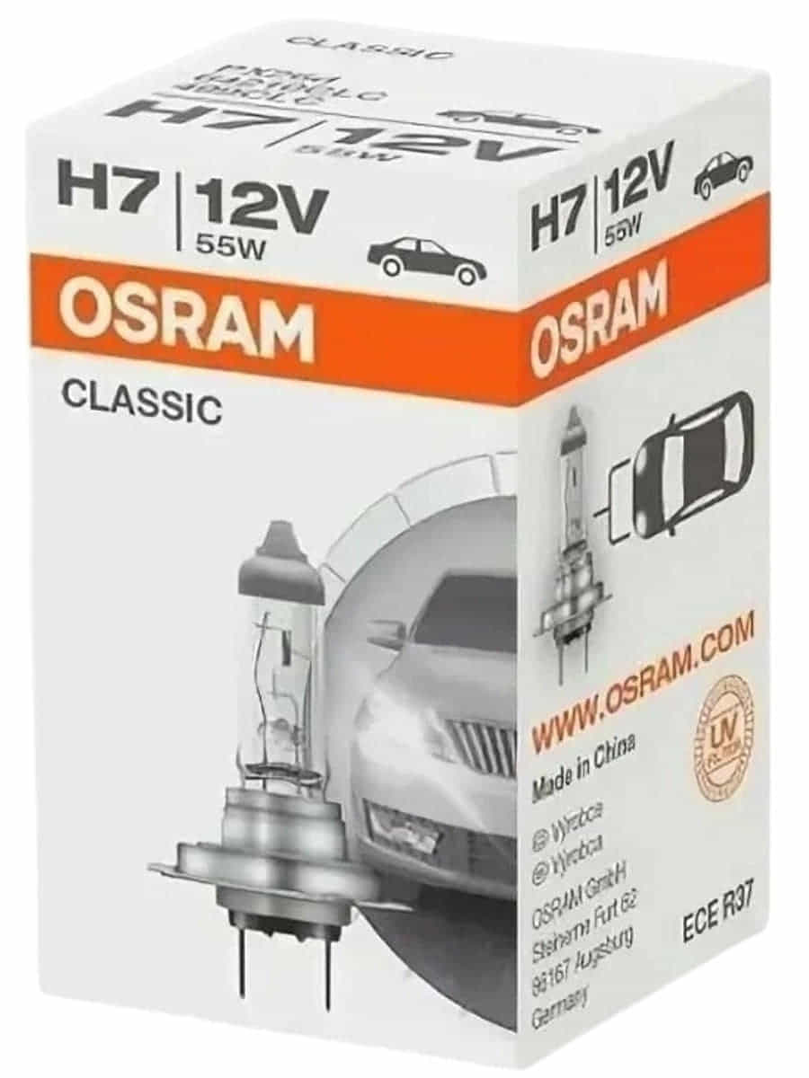 картинка Osram 64210 лампа галогеновая Classic H7 12V 55W PX26d для автомобильных фар от магазина Интерком-НН