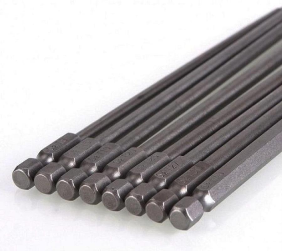 картинка Набор магнитных бит Torx 150мм, 1/4" 8шт T8, T10, T15, T20, T25, T27, T30, T40 от магазина Интерком-НН