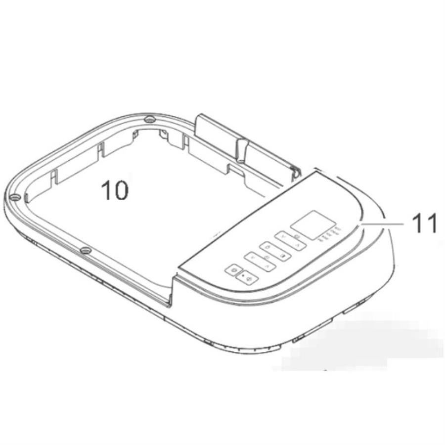 картинка Верхняя рама хлебопечки + аппликация упраления для Panasonic SD-B2510 от магазина Интерком-НН