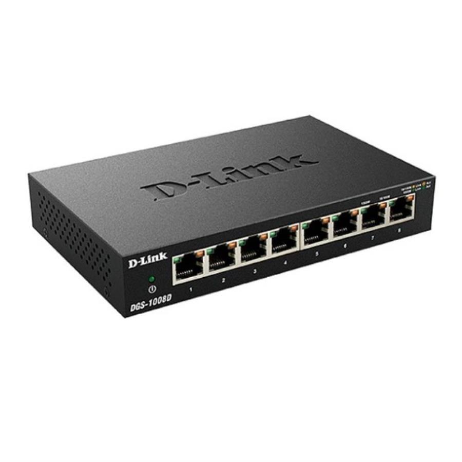 картинка D-Link DGS-1008D/J3A Неуправляемый коммутатор с 8 портами 10/100/1000Base-T от магазина Интерком-НН