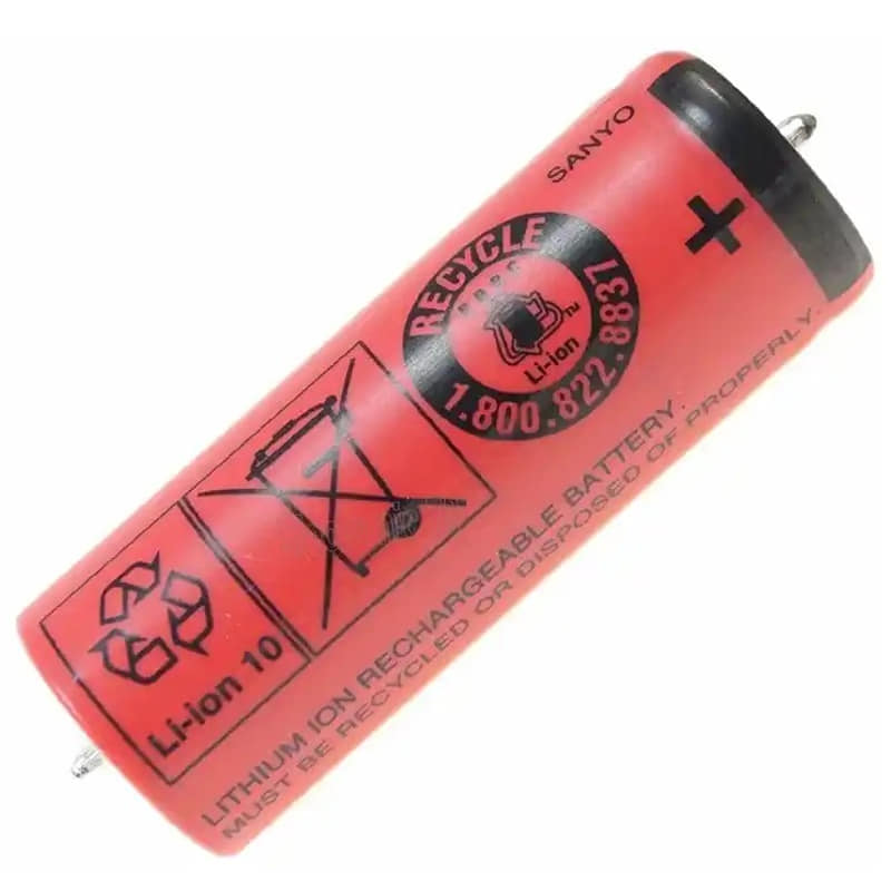 картинка Braun 81377206 (Sanyo UR18500Y, 7030925) Аккумулятор Li-Ion 1300mAh для бритвы и эпилятора от магазина Интерком-НН