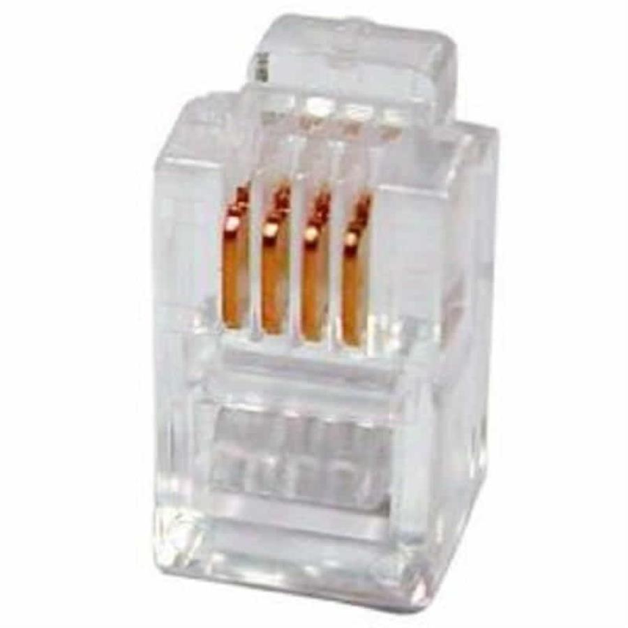 картинка Разъем RJ9 (RJ-9, RJ10, RJ-10, 4P4C, 4Р-4С, 4P4C, 4Р-4С) для телефонных трубок 4 контакта от магазина Интерком-НН