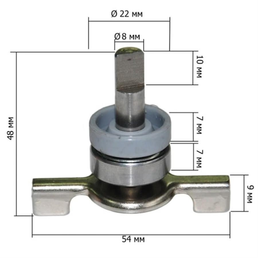 картинка Шток хлебопечки LG в сборе c подшипником 608ZZ и сальником 8х22х7  от магазина Интерком-НН