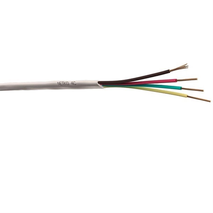 картинка Кабель телефонный 4c, CU, плоский, белый Netko (бухта 100м) от магазина Интерком-НН