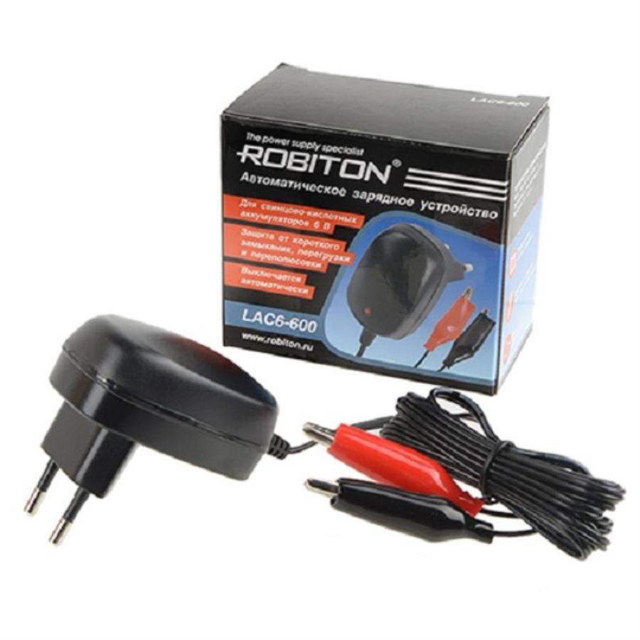 картинка Robiton LAC6-600 зарядное устройство для заряда свинцово-кислотных аккумуляторов 6В  от магазина Интерком-НН