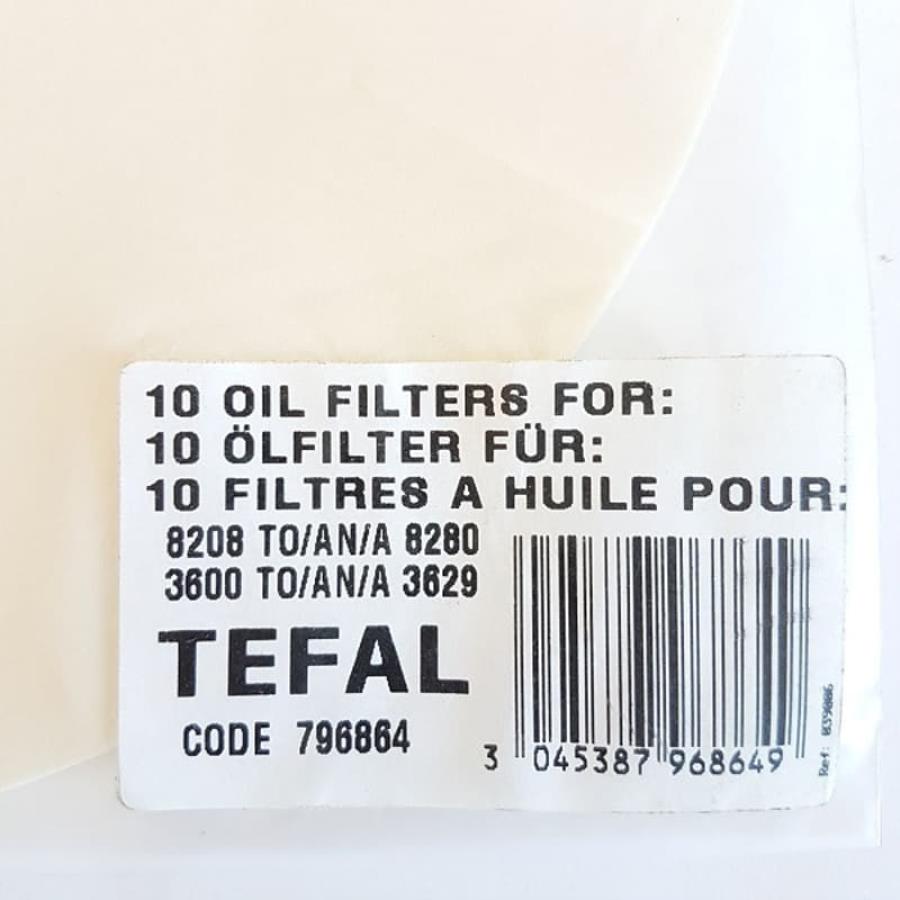 картинка Tefal 796864 Набор жироулавливающих фильтров для Tefal 8208/8280/3600/3629 от магазина Интерком-НН
