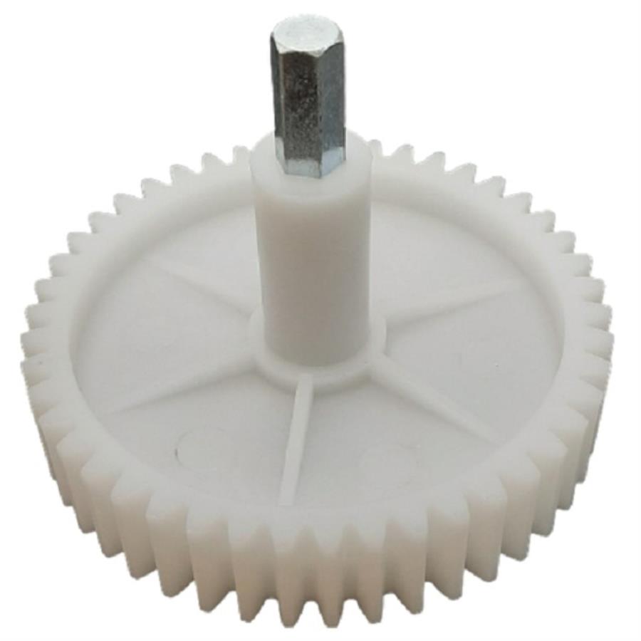 картинка Шестерня большая с валом MDY-46 D=81мм, H=81/17мм, 46 прямых зубьев для мясорубки Vitek  от магазина Интерком-НН