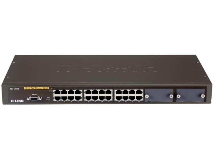 картинка D-Link DES-3026 Коммутатор L2 управляемый 24*10/100 + 2 слота от магазина Интерком-НН