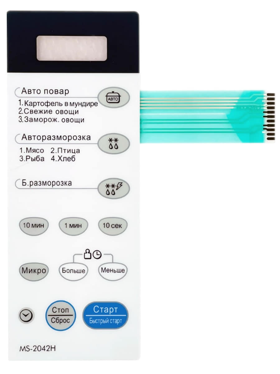 картинка LG 3720W0D257G Сенсорная панель управления СВЧ печи MS-2042H от магазина Интерком-НН