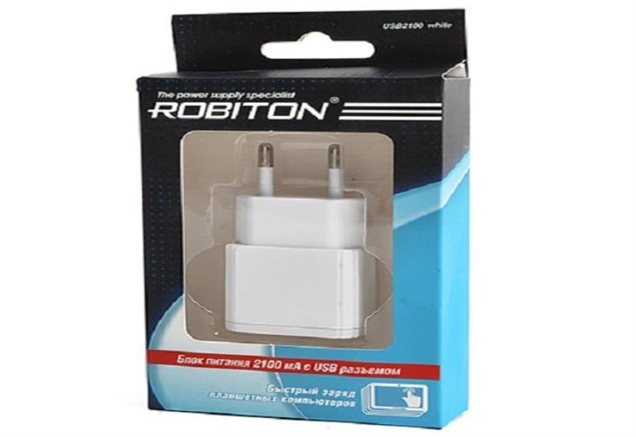 картинка Robiton USB2100 Блок питания с USB выходом BL1 белый от магазина Интерком-НН