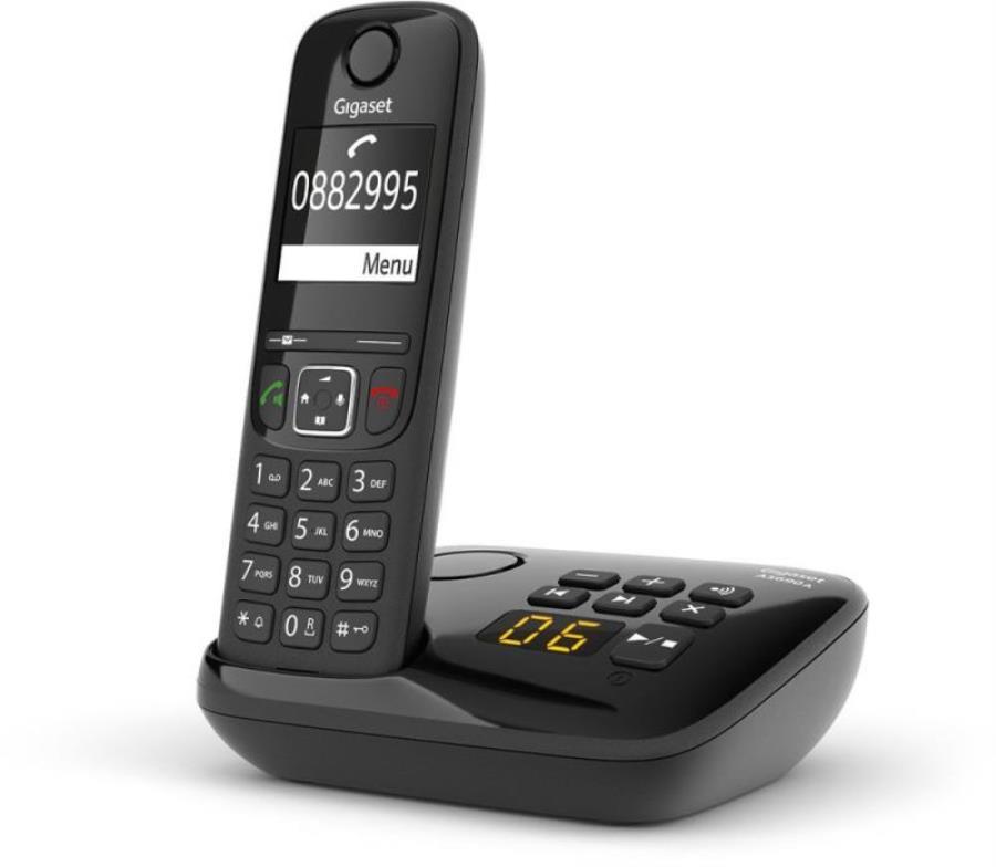 картинка Р/Телефон Dect Gigaset AS690A RUS черный автооветчик АОН от магазина Интерком-НН