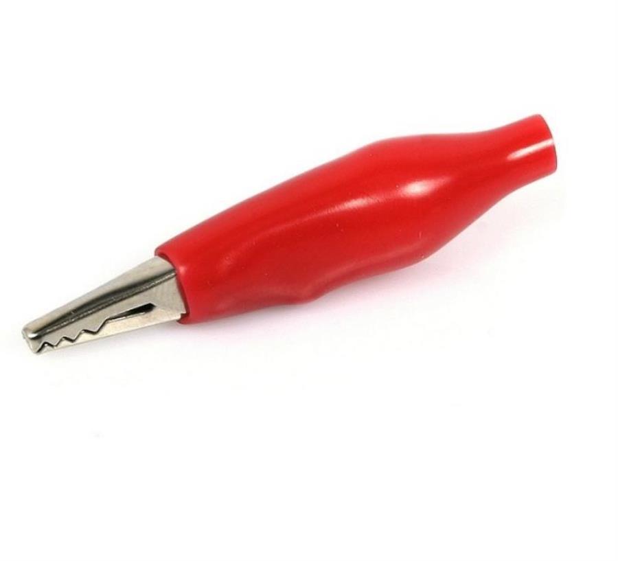 картинка Зажим "Крокодил" с изолятором красный (8-0025 red) от магазина Интерком-НН