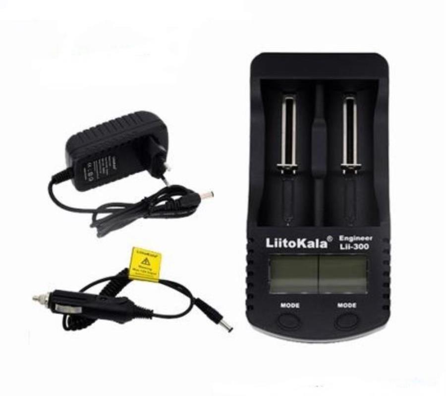 картинка LiitoKala Lii-300 Универсальное зарядное устройство на 2 аккумулятора Ni-MH/Ni-Cd от магазина Интерком-НН