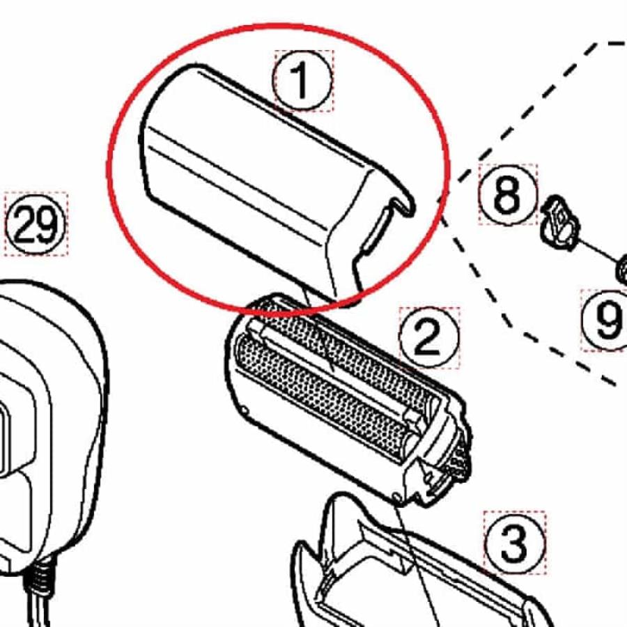 картинка Panasonic WES7024X7158 Пластиковый защитный колпачок для бритвы ES-7023, ES-7024, ES-7025, 7026,7027 от магазина Интерком-НН