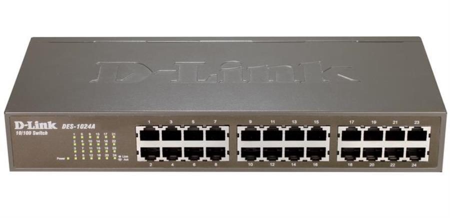 картинка D-Link DES-1024A/B1 D-Link Неуправляемый коммутатор с 24 портами 10/100Base-TX от магазина Интерком-НН