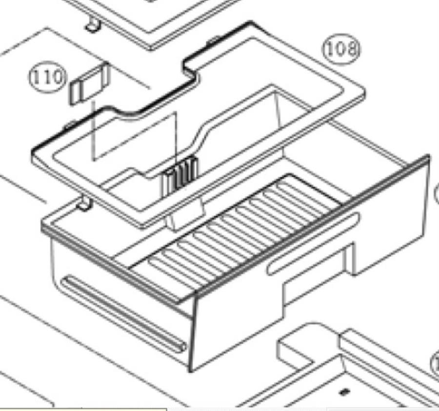 картинка Panasonic CNRAH-20879T Стеклянная полка для холодильника NR-D511, NR-D512, NR-D53 от магазина Интерком-НН