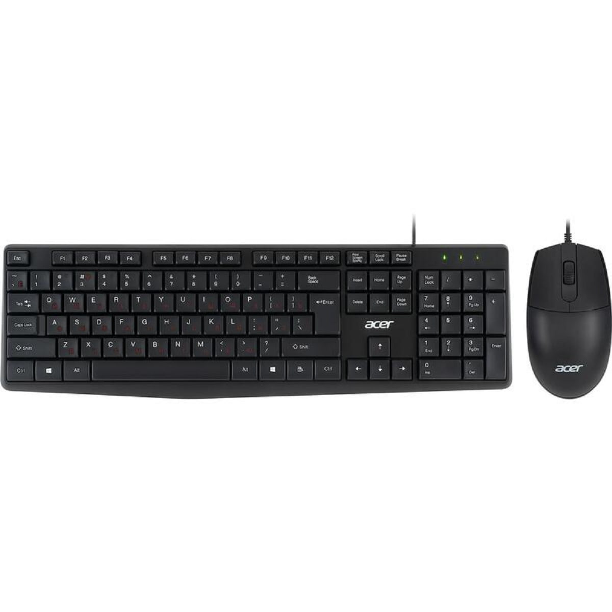 картинка Acer OMW141 клавиатура+мышь проводная компьютерная USB (черная) от магазина Интерком-НН