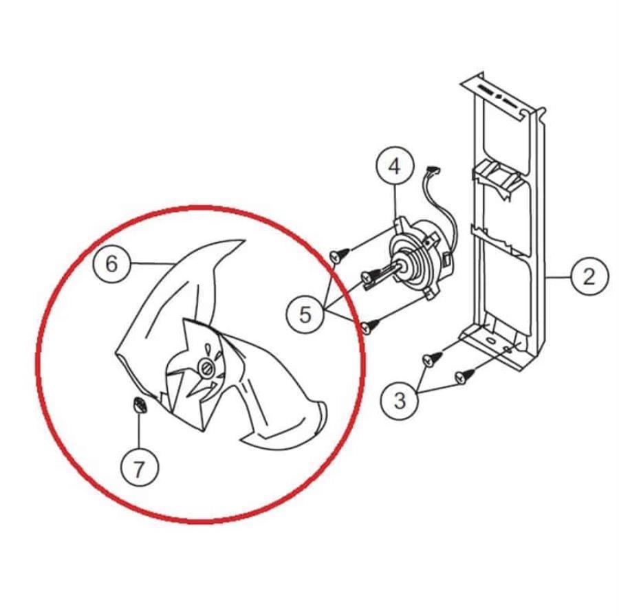 картинка Panasonic CWH03K1025 Крыльчатка вентилятора внешнего блока CU-YW7MKD, CU-YW9MKD, CU-YW12MKD от магазина Интерком-НН