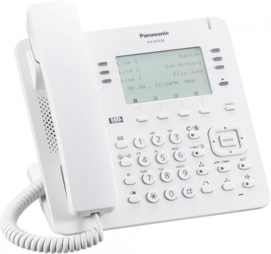 картинка Телефон IP Panasonic KX-NT630RU белый от магазина Интерком-НН