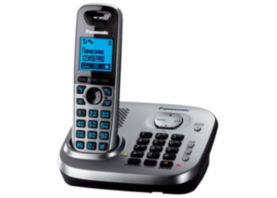 картинка Panasonic KX-TG6551RUM - Беспроводной телефон DECT (радиотелефон) , цвет: серый металлик  от магазина Интерком-НН