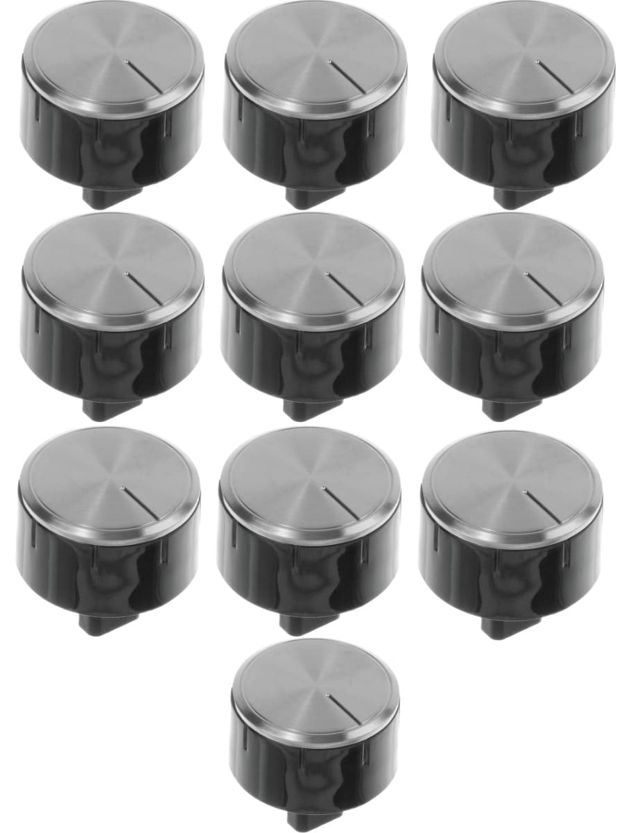 картинка Bosch 00616100 10шт ручка управления конфорки газовой варочной панели, цвет черный/стальной от магазина Интерком-НН