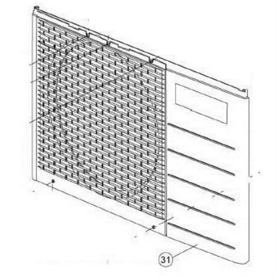 картинка Panasonic CWE06K1052 Передняя панель наружного блока кондиционера CU-W7NKD, CU-W7MKD от магазина Интерком-НН