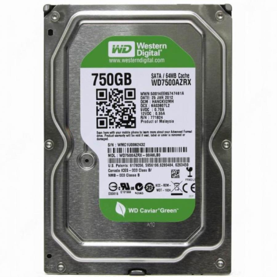 картинка Жесткий диск Western Digital 750 Gb 64 Mb SATA WD7500AZRX от магазина Интерком-НН