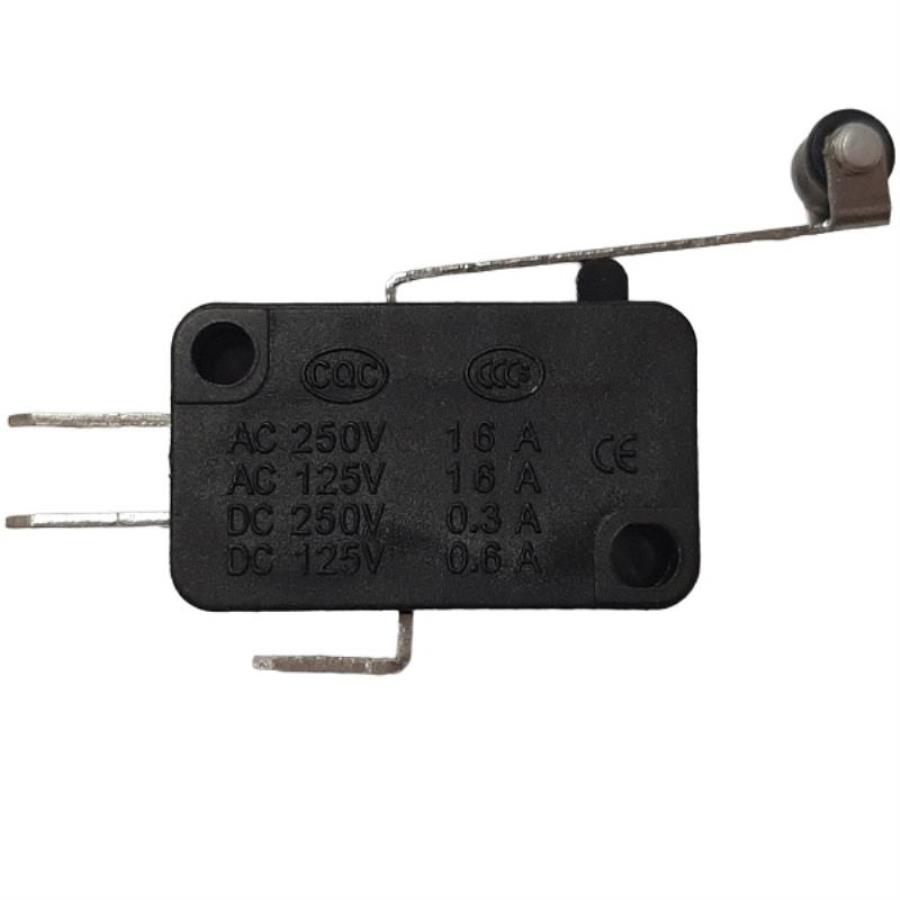 картинка Микропереключатель 3-х контактный V-156-1C25 250V 16A рычаг с роликом 25мм для микроволновой печи  от магазина Интерком-НН