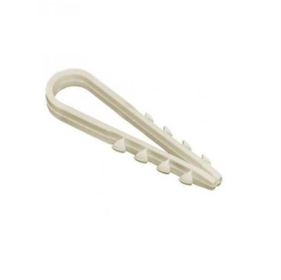 картинка Дюбель-хомут для крепления кабеля 19-25 белый (100 шт) от магазина Интерком-НН