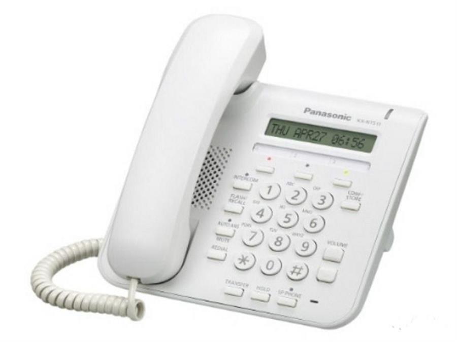 картинка Panasonic KX-NT511ARUW IP-телефон MGCP на 3 кнопки DSS, 1-строчный экран, 2 порта 100Base-TX от магазина Интерком-НН