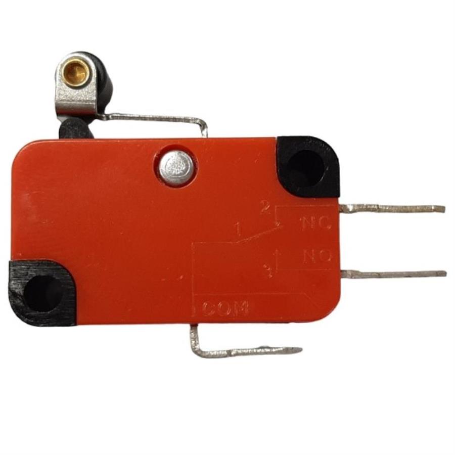 картинка Микропереключатель 3-х контактный V-155-1C25 250V 15A рычаг с роликом 12мм для микроволновой печи  от магазина Интерком-НН