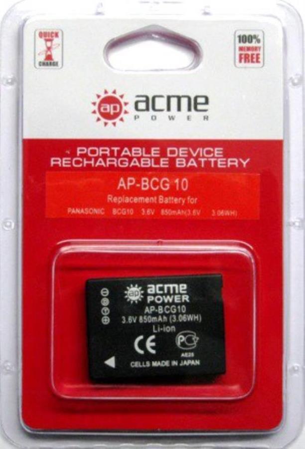 картинка AcmePower AP-DMW-BCG10E Аккумулятор Li-ion, 3.6 V, 850 mAh для фотокамер Panasonic  от магазина Интерком-НН