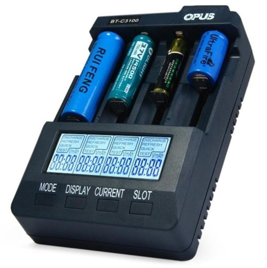 картинка Opus BT-C3100 v2.2 Универсальное зарядное устройство на 4 аккумулятора Ni-Cd / Ni-Mh и Li-Ion от магазина Интерком-НН
