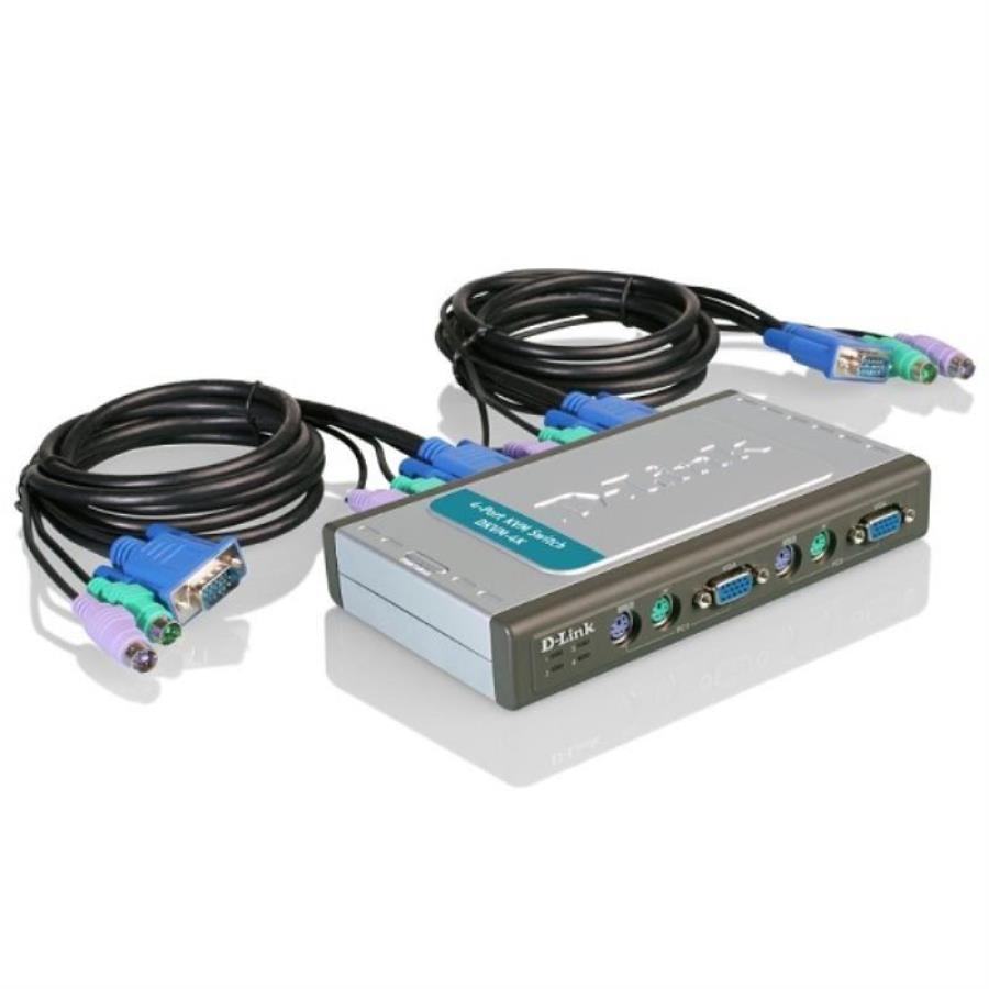 картинка D-Link DKVM-4K/A7A Переключатель 4-х портовый KVM с портами PS/2 и VGA от магазина Интерком-НН