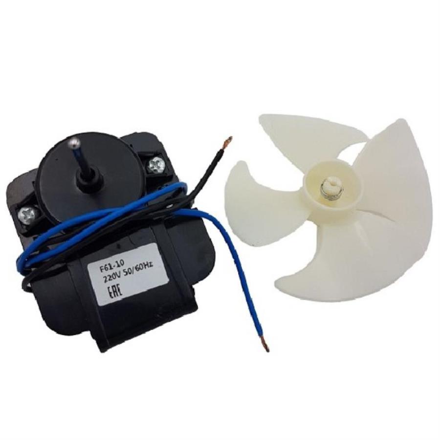 картинка Мотор вентилятора F61-10 7Вт с крыльчаткой для холодильника Ariston, Siemens, Whirlpool, Stinol  от магазина Интерком-НН