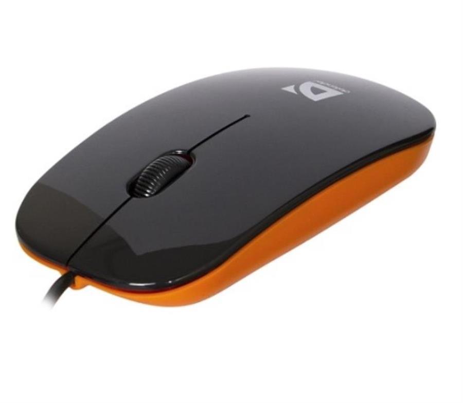 картинка Defender NetSprinter (52444) MM-440 Мышь проводная, 3 кнопки, черно-оранжевая от магазина Интерком-НН